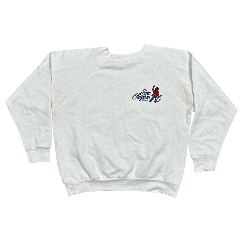 Vintage 80s Eric Clapton 1987 Tour Made in USA Fleece Sweatshirt Womens Large